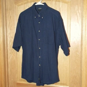 Cambridge Classics blue short sleeve button down shirt size L - Picture 1 of 3