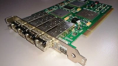 GENUINE NETAPP 111-00286+A0 LSI LSI7404XP-LC QUAD PORT FIBRE CHANNEL CARD w/ SFP - Image 1 of 4