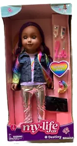 My Life As 18" Posable 18” Muñeca Destino Púrpura y Arco Iris Accesorios para el Cabello NUEVO - Imagen 1 de 16