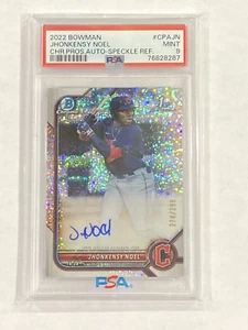 Autógrafo Jhonkensy Noel 2022 Bowman cromo refractor moteado automático 274/299 PSA 9 - Imagen 1 de 1