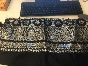 Table Runner vintage black w tassels made in Russia - Picture 1 of 6