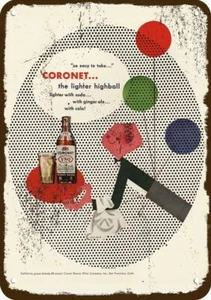 1946 CONONET BRANDY Vintage Look DECORATIVE METAL SIGN - PAUL RAND Art - Picture 1 of 1