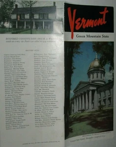 Vintage 1950 Vermont Reiseprospekt - Green Mountain State - Bild 1 von 1