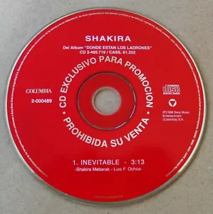 SHAKIRA Inevitable ARGENTINA PROMO CD Single 1998 TOP RARE - Picture 1 of 2