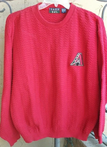 Arizona Diamondbacks MLB Sedona red sz L crew neck textured sweater, Trader Bay Cover