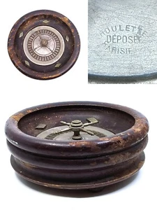 Rarität * Pariser registriertes Roulette * Casino Rad - Kessel Antik Glücksspiel - Bild 1 von 12