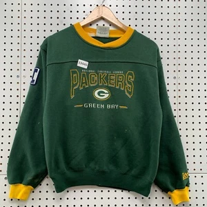 Vintage 90s Green Bay Packers Sweatshirt Youth Large Embroidered MAde USA 19x23 - Picture 1 of 16
