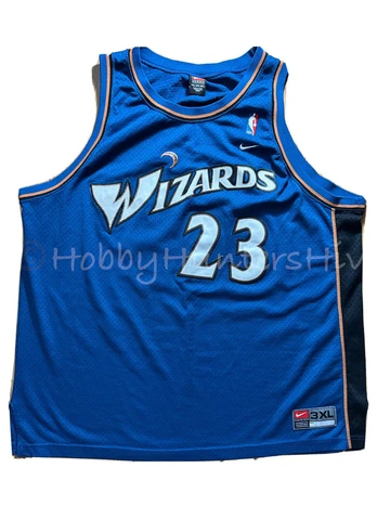 Vintage Nike Washington Wizards Michael Jordan Swingman Jersey Mens 3XL Blue Cover