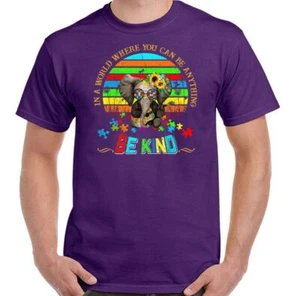 Autismo Conciencia Día Camiseta, Be Kind Elefante Autista Hombre Unisex Camiseta - Imagen 1 de 29