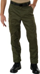Mens Olive Drab Solid Military BDU Cargo Bottoms Fatigue Trouser Pants - Picture 1 of 5