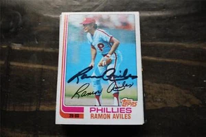 TARJETA AUTOGRAFIADA RAMON AVILIES FALLECIDA PHILADELPHIA PHILLIES - Imagen 1 de 1