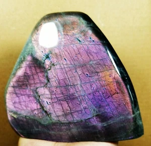 Polished Nice Rainbow Purple Flash Labradorite Spectrolite Freeform Reiki Stone - Picture 1 of 12