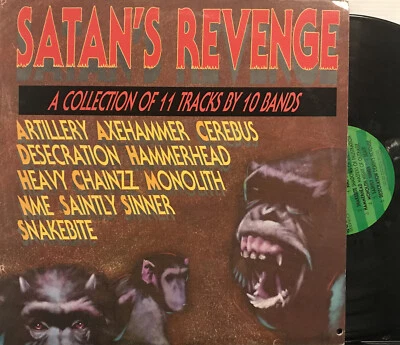 Satan's Revenge LP 1985 New Renaissance – GWD90536 VG+/VG+ [Metal Compilation] - Image 1 of 4