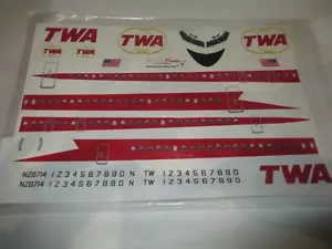 TWOSIX DECALCOMANIE 1:72 BOEING 707-331B SET DECALCOMANIE TWA - Foto 1 di 2