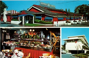 Postcard Dinah's Shack at Palo Alto CA Roadside Restaurant 4269 El Camino Real - Picture 1 of 4