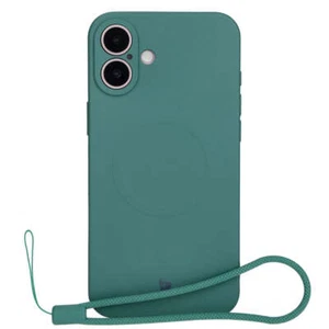 Funda de móvil de silicona con anillo magnético para iPhone 16 Bizon Case Cover verde oscuro - Imagen 1 de 5
