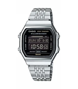 Mens Wristwatch CASIO ABL-100WE-1BEF Steel Bluetooth Black Chrono Pedometer - Picture 1 of 2