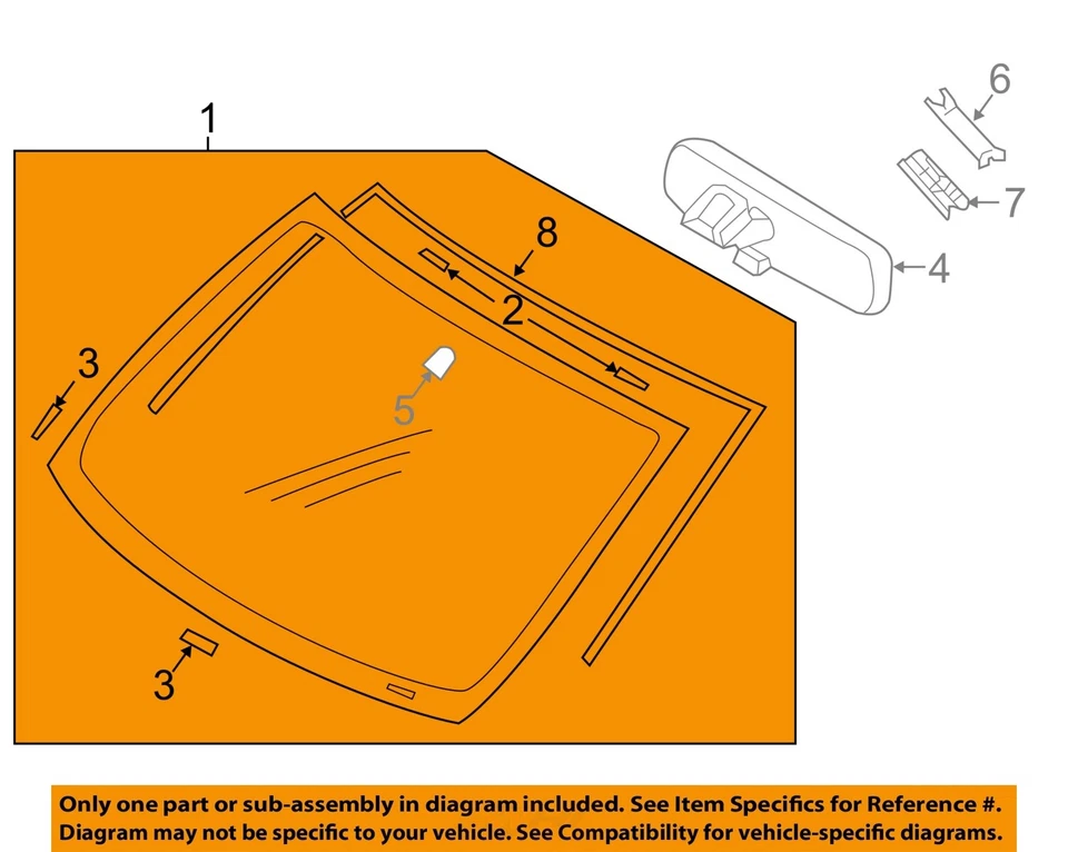 MITSUBISHI OEM 2017 Mirage G4, para-brisa Mirage vidro-para-brisa 6102B518 - Imagem 1 de 2