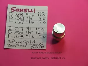 📈SANSUI 2-PIECE SPLIT BASS TREBLE KNOB SET 5000A 2000X STEREO RECEIVER - Picture 1 of 4