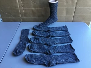 NWOT Men's Burlington Merino Wool Blend Socks Size Large Grey Tweed 6 Pair #338R - Picture 1 of 3