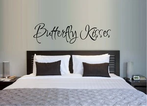 Butterfly Kisses Vinyl Decal Home Décor 10" x 34" - Picture 1 of 1
