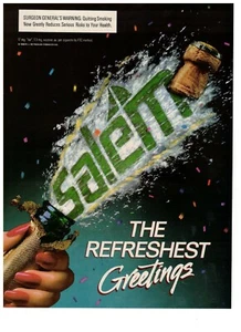 Stampa Vintage 1988 Pubblicità Salem Sigarette Rinfrescante Champagne  - Foto 1 di 1