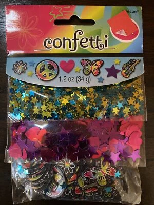 НЕОНОВЫЕ DOODLE КОНФЕТТИ значение упаковки (3 типа) ~ день рождения вечеринки расходные материалы украшения - Изображение 1 из 2