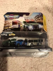 2020 Micro Machines ~ Micro City mit Chrom Jagd Serie 2 ~ Neu Silber seltener Bus - Bild 1 von 2