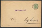Württemberg Ganzsache DU5 Umschlag Wangen Allgäu portopflichtig Dienstsache 1892