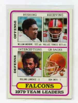 1980 TOPPS - 1979 TEAM LEADERS ATLANTA FALCONS   #411 - Image 1 of 2