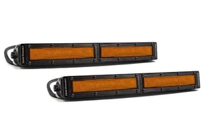 Diode Dynamics Stage Series 12" SAE/DOT Amber LED Universal Flood Light Bar Pair - Picture 1 of 8