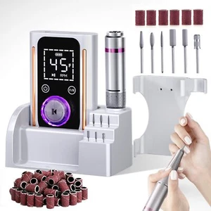 Taladro de uñas portátil eléctrico lima de uñas 45000 RPM taladro de uñas inalámbrico profesional... - Imagen 1 de 8