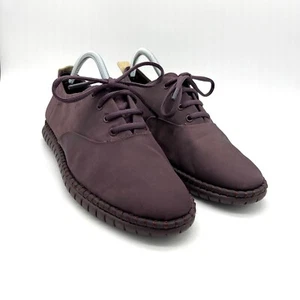 Clarks MZT Blithe Aubergine Oxfords Comfort Walking Shoes Lace Up Womens Size 10 - Picture 1 of 8