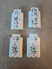 Lego 4x 87421pb005 Wall Panels Wall Corner  Light Grey 7948