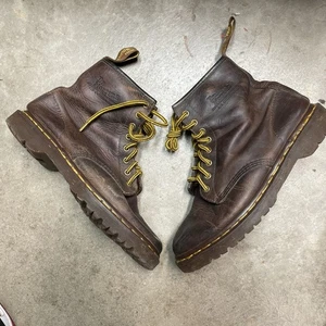 Dr. Doc Martens THE ORIGINAL 1460 CRAZY HORSE Brown Leather Boots US8 - Bild 1 von 7