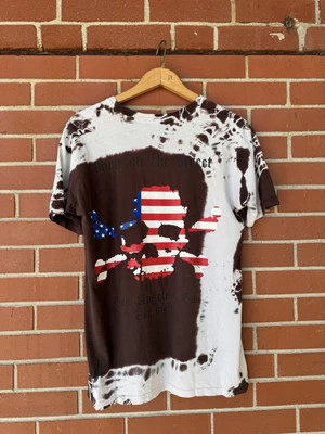 Smet Christian Audigier T 恤 Cyber Grunge Skull Goth Acid Wash Y2K Biker Goth — 第 1/4 张图片