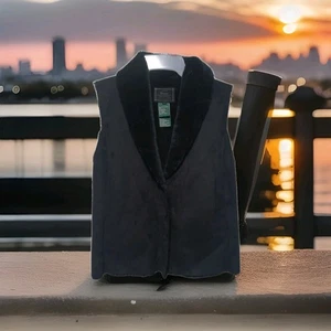 Chaleco De Colección Lauren Ralph Lauren Imitación Gamuza Hecho en Corea Talla Pequeña 54050 - Imagen 1 de 14