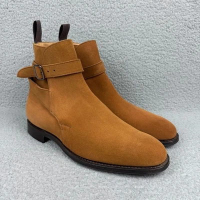 Churchs Botas Hombres 10 UK 9 Zapatos Marrón Bletsoe Gamuza Chelsea Tobillo Hebilla Correa 2 Foto 1 de 4