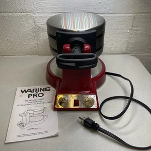 WARING PRO Breakfast Express Belgisches Waffel & Omelett Pfannkuchen Maker WMR300 ROT - Bild 1 von 13