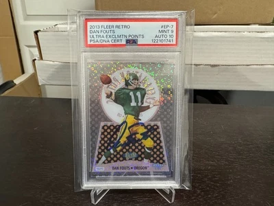 Dan Fouts 2013 Fleer Retro Exclamation Point PSA 9 AUTO 10 POP 1!! HOF CHARGERS - Image 1 of 2