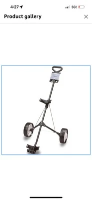 JEF WORLD OF GOLF New Deluxe Steel Push/Pull Cart 2-Wheel Collapsible/Adjustable - Image 1 of 4