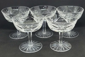 5er Set Waterford Kristall "Ahling" Champagner große Sherbet Gläser, 4 1/8" - Bild 1 von 5