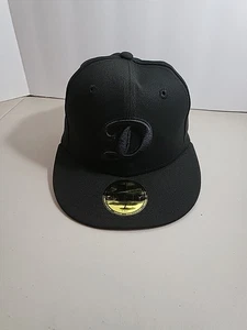 Los Angeles Dodgers Mütze Kappe nicht verstellbar Größe 7 New Era 59Fifty Blackout schwarz MLB - Bild 1 von 7