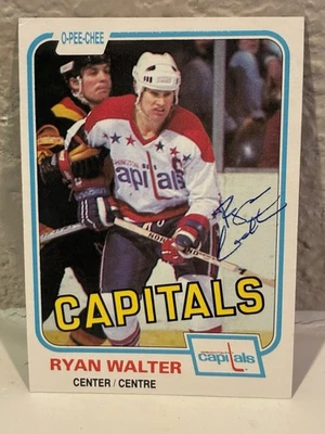 1981-82 O-Pee-Chee #352 Ryan Walter Washington Capitals Signed Autograph Auto B - Image 1 of 2