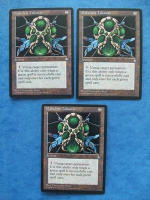 MTG Magic the Gathering MALACHITE TALISMAN ICE AGE LP X3 ACTUAL PICTURES - Image 1 of 2