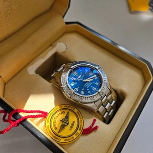 Beautiful BREITLING Superocean A17360 1500m blue dial – Full Set, Box & Papers - Picture 1 of 11