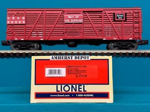 6-17719 Lionel Chicago Burlington & Quincy Stock Car Spur O CB & Q Neu - Bild 1 von 1