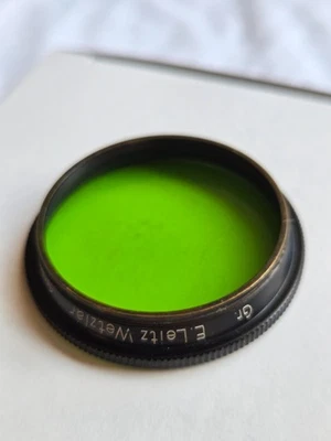 Original Leica Summitar Green (Gr) Filter E. Leitz Wetzlar Black - Image 1 of 2
