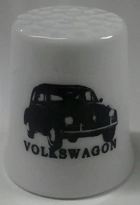 Charming Volkswagen Collectible Porcelain Thimble - Picture 1 of 1