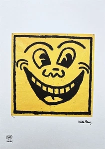 KEITH HARING - Smiling face - signed, numbered edition 20/150, 50x70 cm - Picture 1 of 5